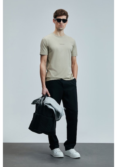 Lufian Valor Modern Grafik T- Shirt Bej Bej 111020242100550 Bej