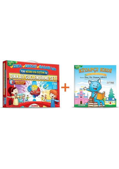 Adeda Dikkati Güçlendirme Seti 5 Yaş + Kitapçı Kedi