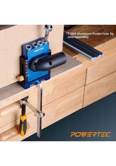 Powertec 71410 Mft Masa Ve Kılavuz Ray Sistemi İçin Hızlı Vidalı Kılavuz Ray Kelepçesi, 13,7 Cm Kapasite X 5,9 Cm Boğaz Derinliği - 2 Paket