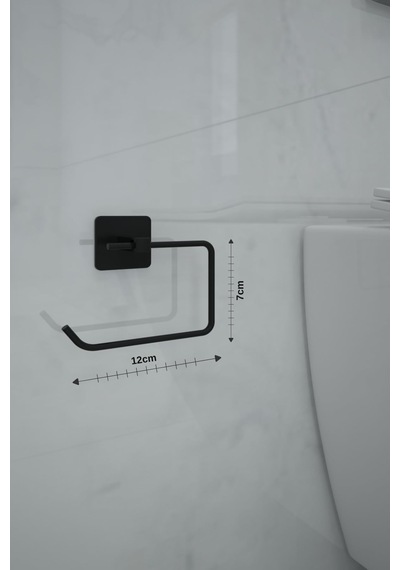 Alper Banyo 5 Li Siyah Banyo Seti, Yapışkanlı Ve Vidalı Montajlı,