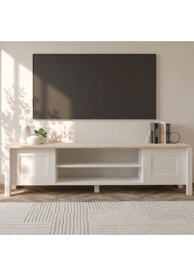 İnarch Dizayn Gina Tv Sehpası Modern 2 Kapaklı Profil Ayaklı Tasarım Beyaz/traverten Beyaz - Traverten İnarch Dizayn Gina Tv Sehpası Modern 2 Kapaklı Profil Ayaklı Tasarım Beyaz/traverten Beyaz - Traverten