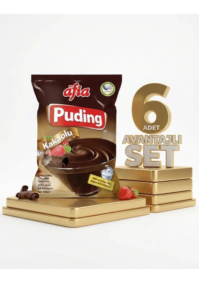 Afia Kakaolu Puding 6x125 Gr