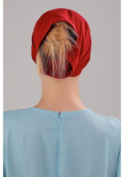 Melodi Scarf Tesettür Hazır Pratik Geçme Boru Bone Bordo Bordo