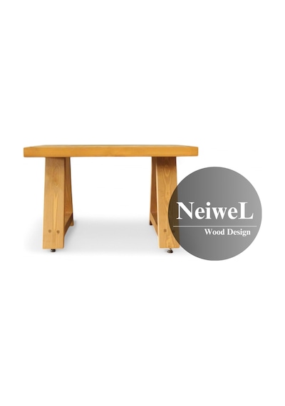 Neiwel Arawel Doğal Ahşap Sehpa-80-80 Açık Ceviz