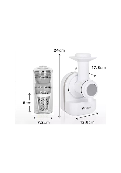 Yasomi BL025 3 ü 1 Arada Elektrikli Rende Meyve Sıkacağı ve Dondurma Makinesi