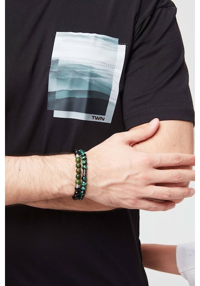 D's Damat Oversize Siyah Baskılı %100 Pamuk T-shirt 2EC14ORT05210 Siyah