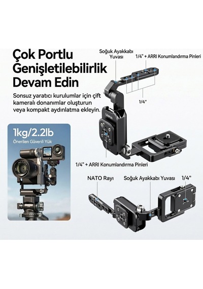 Ulanzi Xj01 Uka Universal Foldable Camera Cage Katlanabilir Kamera Kafesi - C116