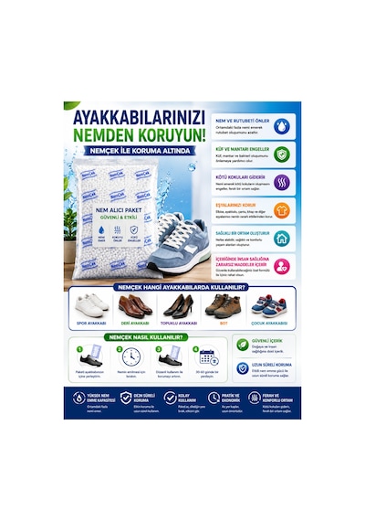 Nemçek Nem Alıcı Rutubet Giderici Koku Ve Küf Önleyici 2 Paket 500 Gr