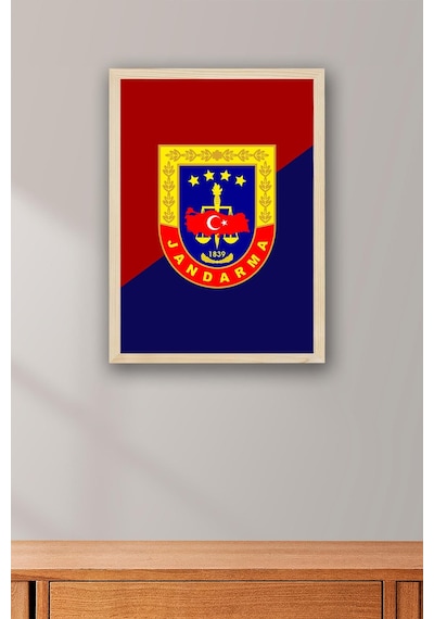 Jandarma Logosu Çerçeveli Tablo