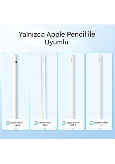 Apple Pencil Uyumlu Yedek Uç Seti, 6'lı Stylus Kalem Ucu, 1. Ve 2. Nesil, Usb-c Ve Pro, İpad Kalem Ucu Belirtilmemiş