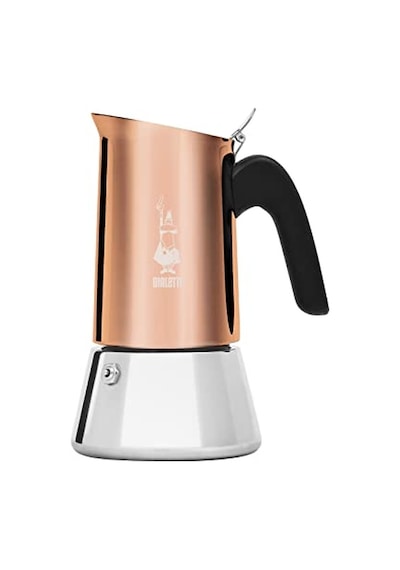 Bialetti - Venus: 4 Cups Ocak Üstü Espresso Pişirici - 170ml - Kahverengi, Gümüş Renk - Paslanmaz Çelik Gövde - Patentli Güvenlik Valfi - Tüm Ocak Türleri İçin Uygundur İndüksiyon Dahil