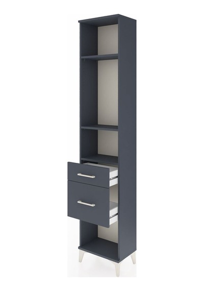 Arges Dolap 3 Raflı 2 Çekmeceli 44x30x221 Antrasit-antrasit Antrasit