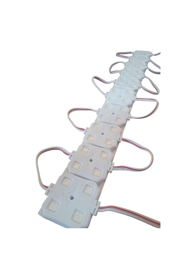 20 Adet Amber Renk Kare Merceksiz 12 Volt Beyaz