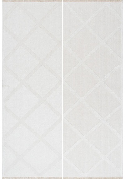 Rodney Vl Yıkanabilir Kaydırmaz Çift Taraf Pamuk Dokuma Beyaz Rix Premium Kalite Kilim Beyaz1