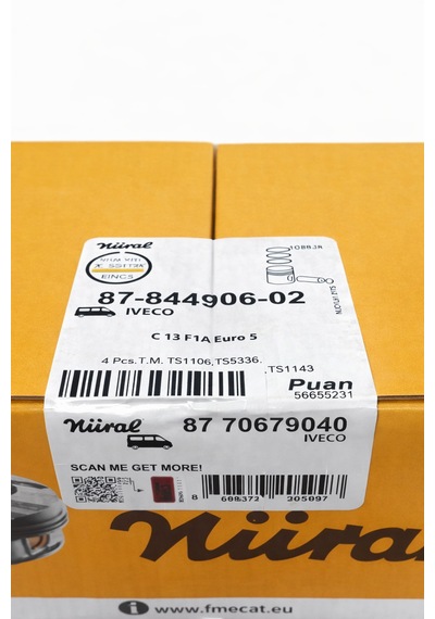 Iveco Fiat F1a Nürol Segmanlı Piston Takım 0,40 4 Adet 87 844906 02 1 Set
