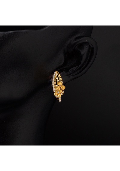 Floral 22 Ayar Altın Küpe 22VR58KP