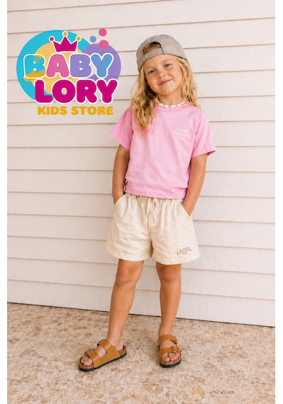 Baby Lory Kids Store Pembe T-shirt Ve Şortlu Takım Açık Pembe