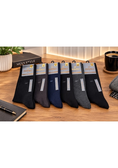 6 Çift Mısırlı Erkek Modal Tencel Dikişsiz Koku Yapmayan Dört Mevsimlik Soket Çorap 41 - 45 No Çok Renkli