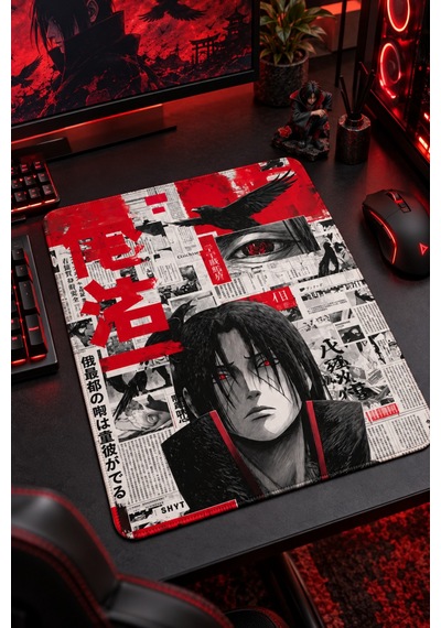 50x40 Cm Naruto İtachi Desenli Gaming Oyuncu Mouse Pad Kaymaz Taban Büyük Fare Altlığı