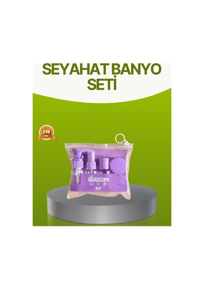 8753tknd Seyahat Banyo Seti 5 Parça Şeffaf Taşıma Çantalı 30 Ml 893hmng