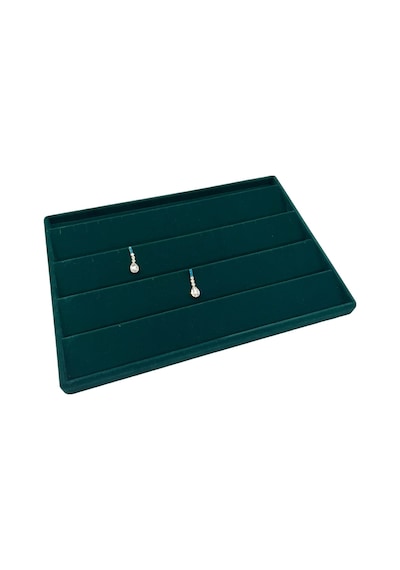 Cezayir Model Süet Kumaş Yeşil Renk 34/24 Cm Enine Küpe Standı
