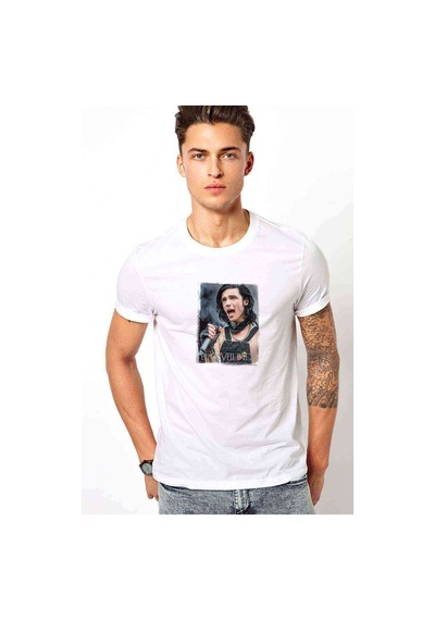 Black Veil Brides Andy 2 Baskılı Beyaz Erkek Tshirt