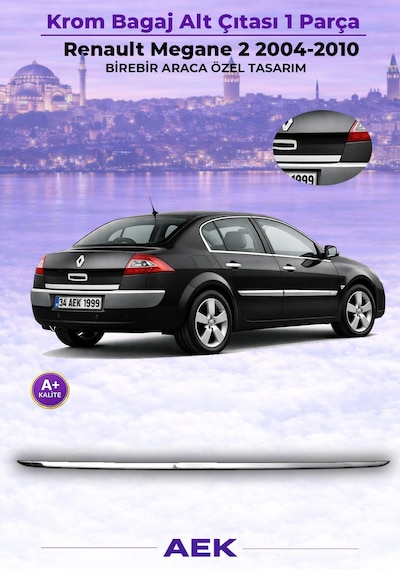 Renault Megane 2 Bagaj Alt Çıtası Sd 2006-2010 Paslanmaz Çelik