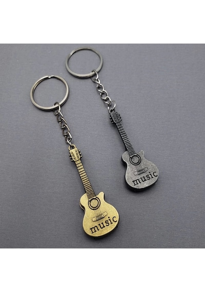 Metal Gitar Anahtarlık Çok Renkli
