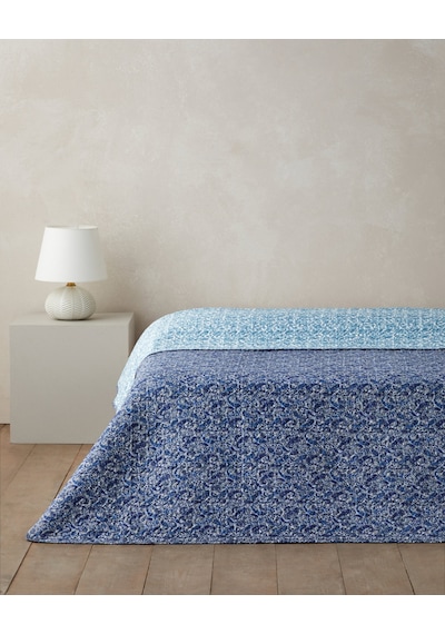 Paisley Celeste King Size Çok Amaçlı Örtü 220x240 Cm Mavi