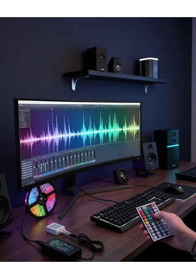 5050 Rgb Led Şerit 5 Metre Uzaktan Kumandalı Çok Renkli