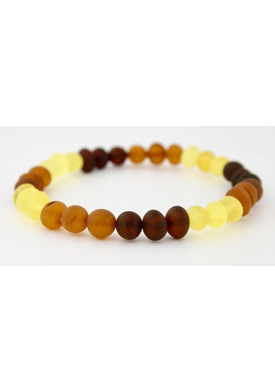 Kehribar Bileklik Amorf Tasarım Ambergold Blk23-82 Çok Renkli
