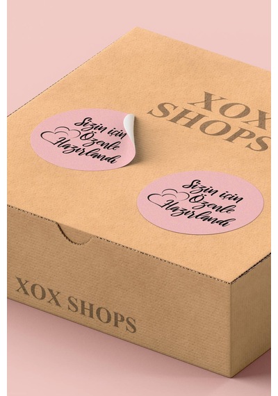 Özenle Hazırlandı Kargo Sticker 3x3cm St2178 Çok Renkli