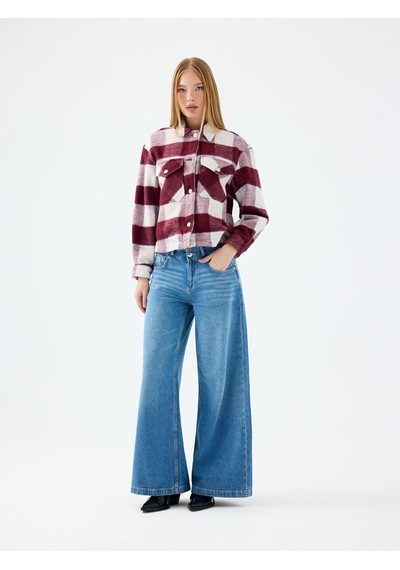 Regular Fit Kadın Gömlek U.kol Burgundy