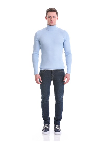 Hatemoğlu Mavi Slim Fit Fitilli Balıkçı Yaka Yünlü Triko Kazak 34232023a0 Mavi Hatemoğlu Mavi Slim Fit Fitilli Balıkçı Yaka Yünlü Triko Kazak 34232023a0 Mavi