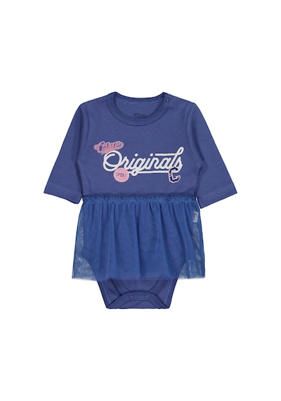 Civil Baby Originals Baskılı 0-3 Yaş Çıtçıtlı Badi - Mavi İndigo