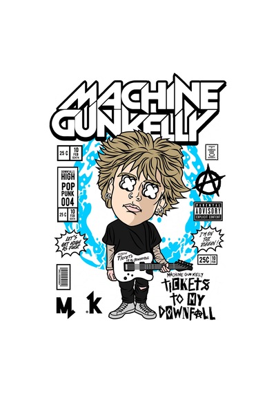 Paybuy Punk Rock Müzik Stili Baskısı Baskılı Erkek Oversize Tişört Beyaz