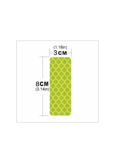 Altıgen Petek Dokulu Reflektör Sticker - Güçlü Yansıtıcı Uyarı Bandı 10 Ad 8cmx3cm