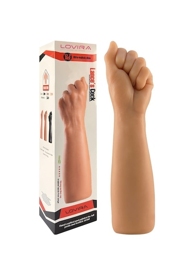 30 Cm Dev Kalın Realistik Yumruk Fist Tasarımlı Dildo Melez Çok Renkli