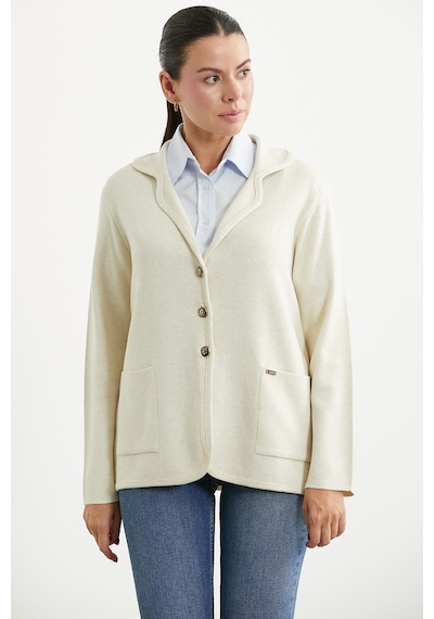 Sementa Oversize Cepli Triko Ceket - Taş