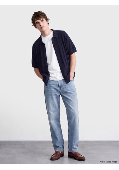 Lcw Vision Lacivert Regular Fit Erkek Triko Gömlek