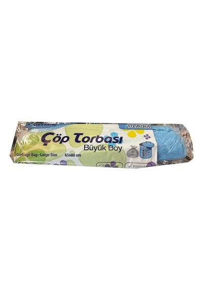 Canhome Mavi Büyük Boy Battal 65x80 Cm. 30 Litre Çöp Torbası Poşeti - 10 Adetlik 50 Rulo - Koli