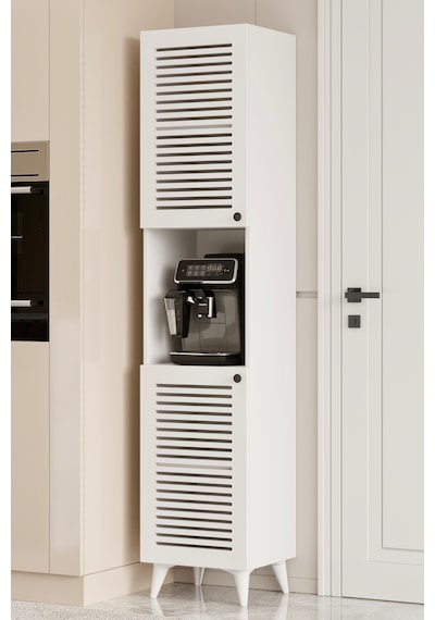 Sümer Çok Amaçlı Dolap - Kahve Köşesi - Kiler Dolabı - Banyo Dolabı - Ayakkabılık - Mutfak Dolabı Beyaz