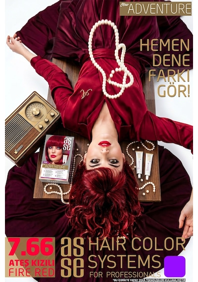 Asse Adventure Set Saç Boyası 7.66 Ateş Kızılı