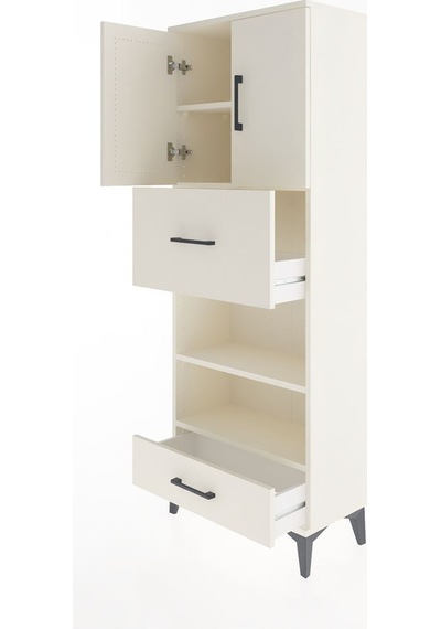 Arges Dolap 4 Raflı 2 Çekmeceli 2 Kapaklı 60x30x163 Aytaşı-aytaşı Aytası
