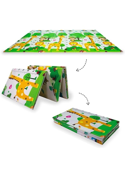 Delt Katlanabilir Çift Taraflı Oyun Matı-oyun Halısı 150x200x1 Cm Taşıma Çantalı
