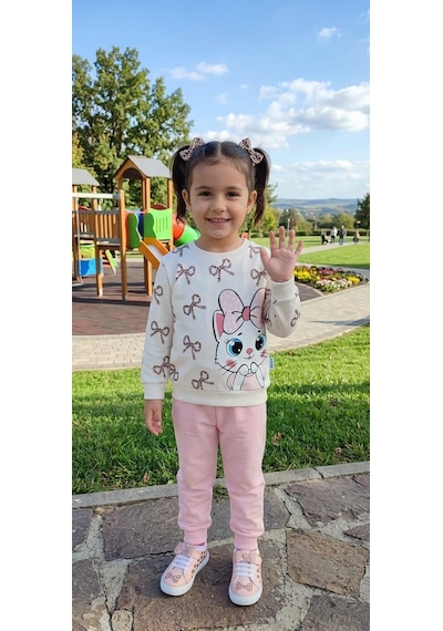 Carnaval Wear Kedili Kız Çocuk Takım Pembe