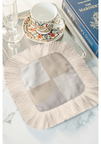 Modern Minimal Kare Püsküllü Sunum Peçetesi - Pastel Geometrik İskandinav Krem Bardak Altlığı Mendil Açık Taş Leylak Modern Minimal Kare Püsküllü Sunum Peçetesi - Pastel Geometrik İskandinav Krem Bardak Altlığı Mendil Açık Taş Leylak