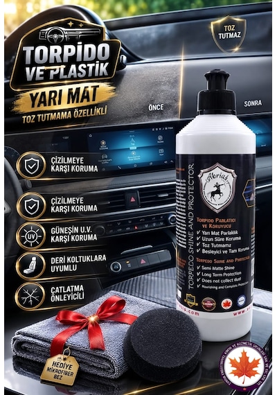 Torpido Parlatıcı Ve Koruyucu Pro 500ml + Bez Ve Sünger Hediye 1 adet