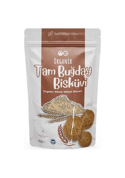 OG natural Organik Tam Buğday Bisküvi 100 G
