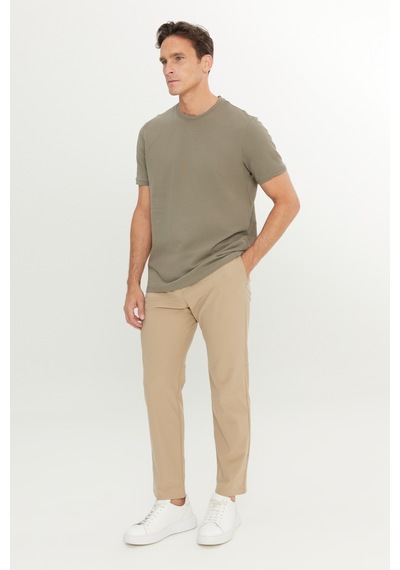AC&Co / Altınyıldız Classics Erkek Hakı %100 Pamuk Slim Fit Dar Kesim Bisiklet Yaka Tişört Haki AC&Co / Altınyıldız Classics Erkek Hakı %100 Pamuk Slim Fit Dar Kesim Bisiklet Yaka Tişört Haki